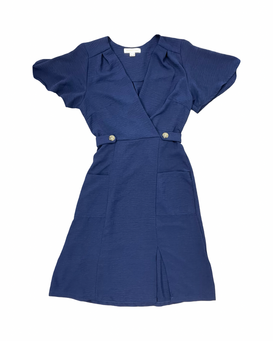 Dress Work By Monteau In Blue, Size:M