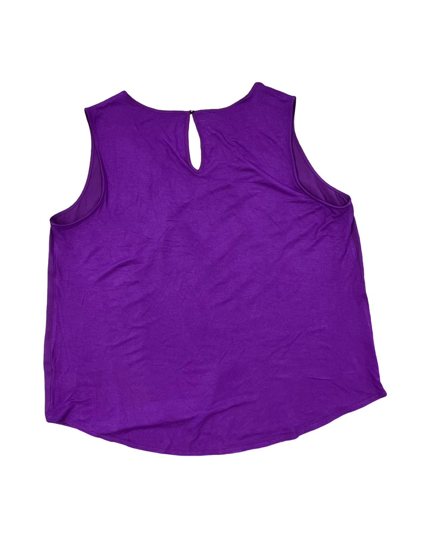 Top Sleeveless By Fortune & Ivy In Purple, Size:1X