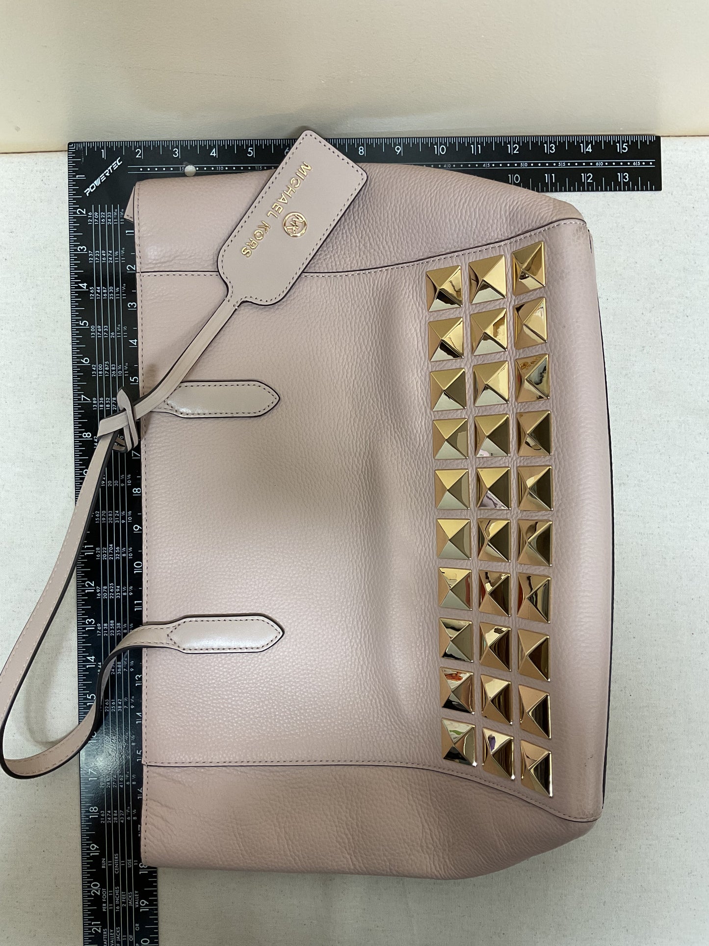 Tote Designer By Michael Kors In Gold & Pink, Size:Large