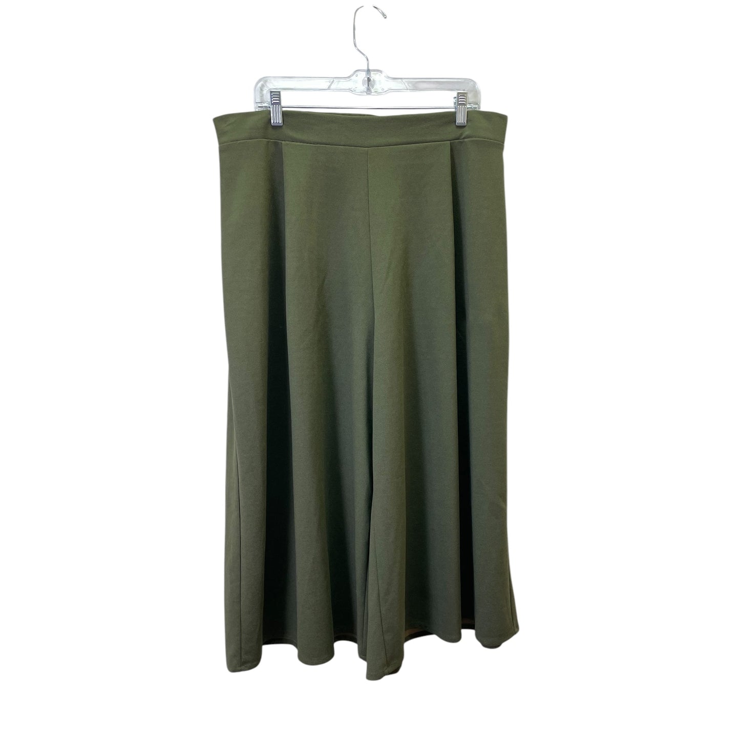 Pants Wide Leg By Melloday In Green, Size:1X