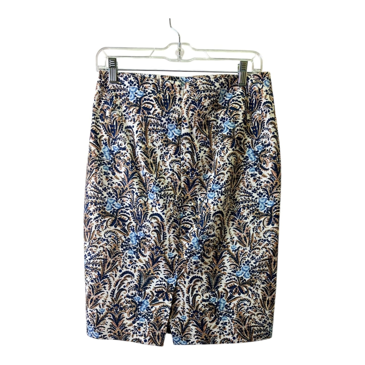 Skirt Maxi By Ann Taylor In Blue & Gold, Size:4