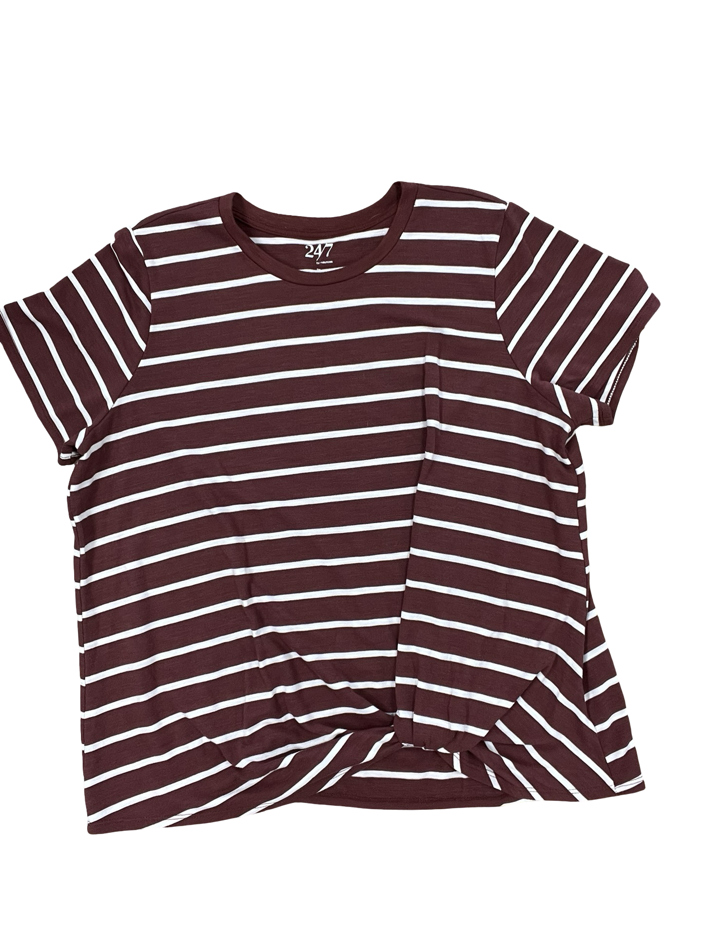 Top Ss By Maurices In Maroon, Size:2X