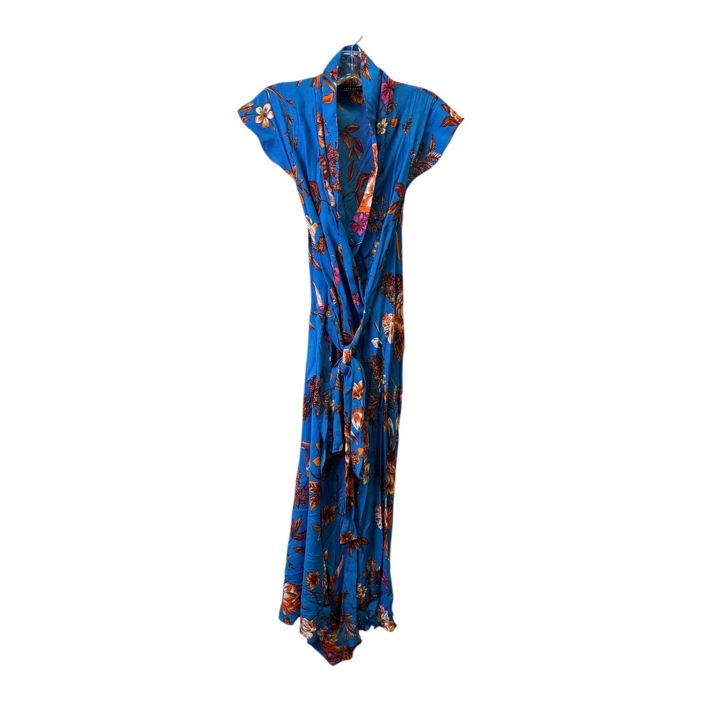 Dress Casual Midi By Zara Women In Blue & Orange, Size:M