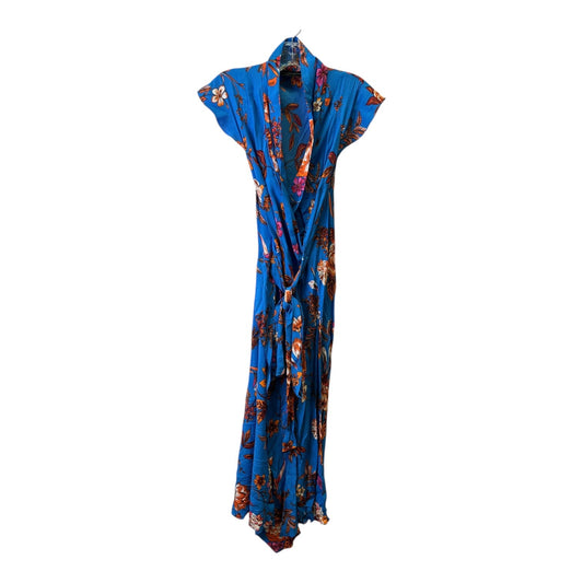 Dress Casual Midi By Zara Women In Blue & Orange, Size:M