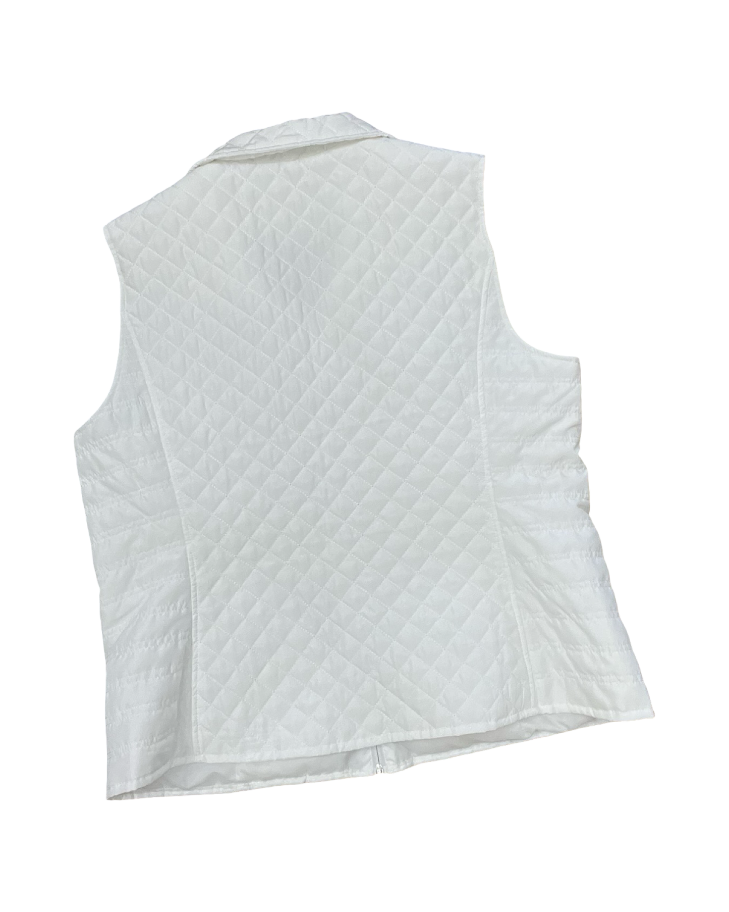 Vest Puffer & Quilted By Christopher And Banks In White, Size:L