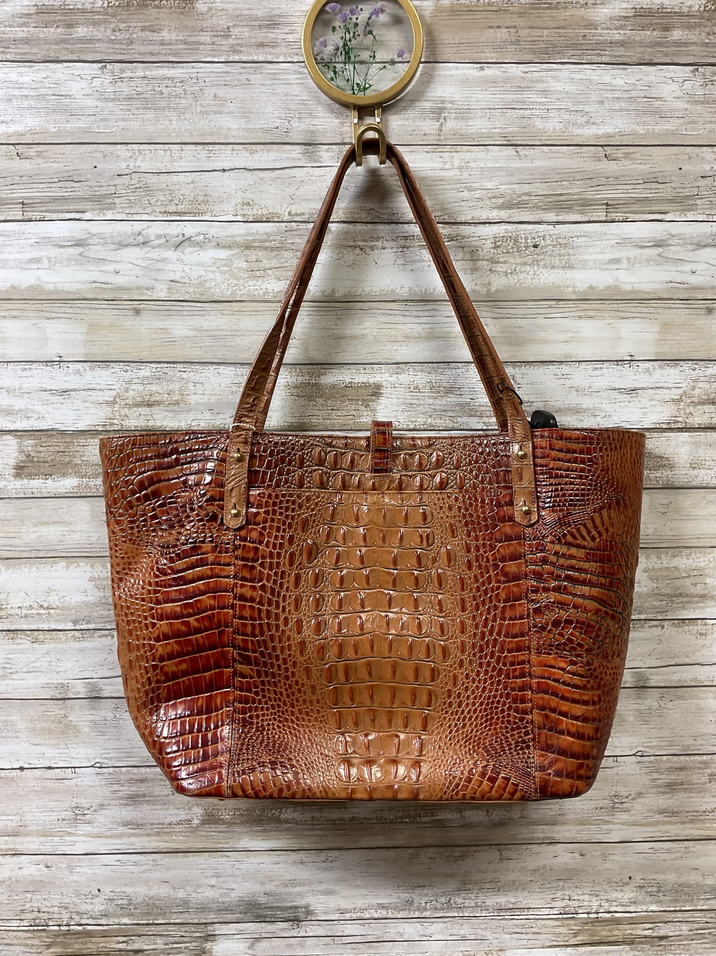 Handbag Designer By Brahmin In Brown, Size:Large