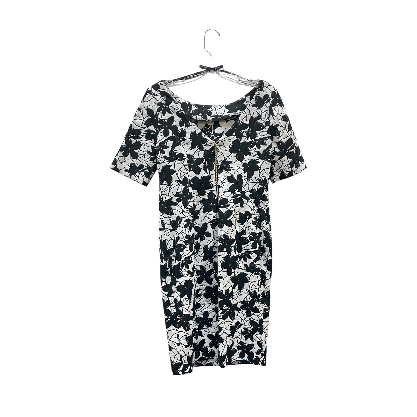 Dress Party Midi By Calvin Klein In Black & White, Size:8
