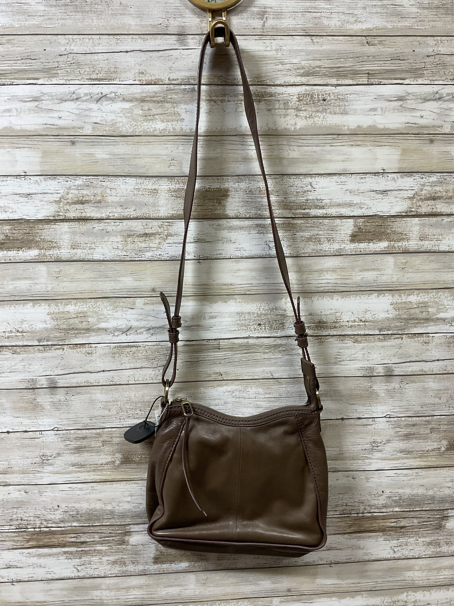 Handbag Leather By Hobo Intl In Taupe, Size:Small