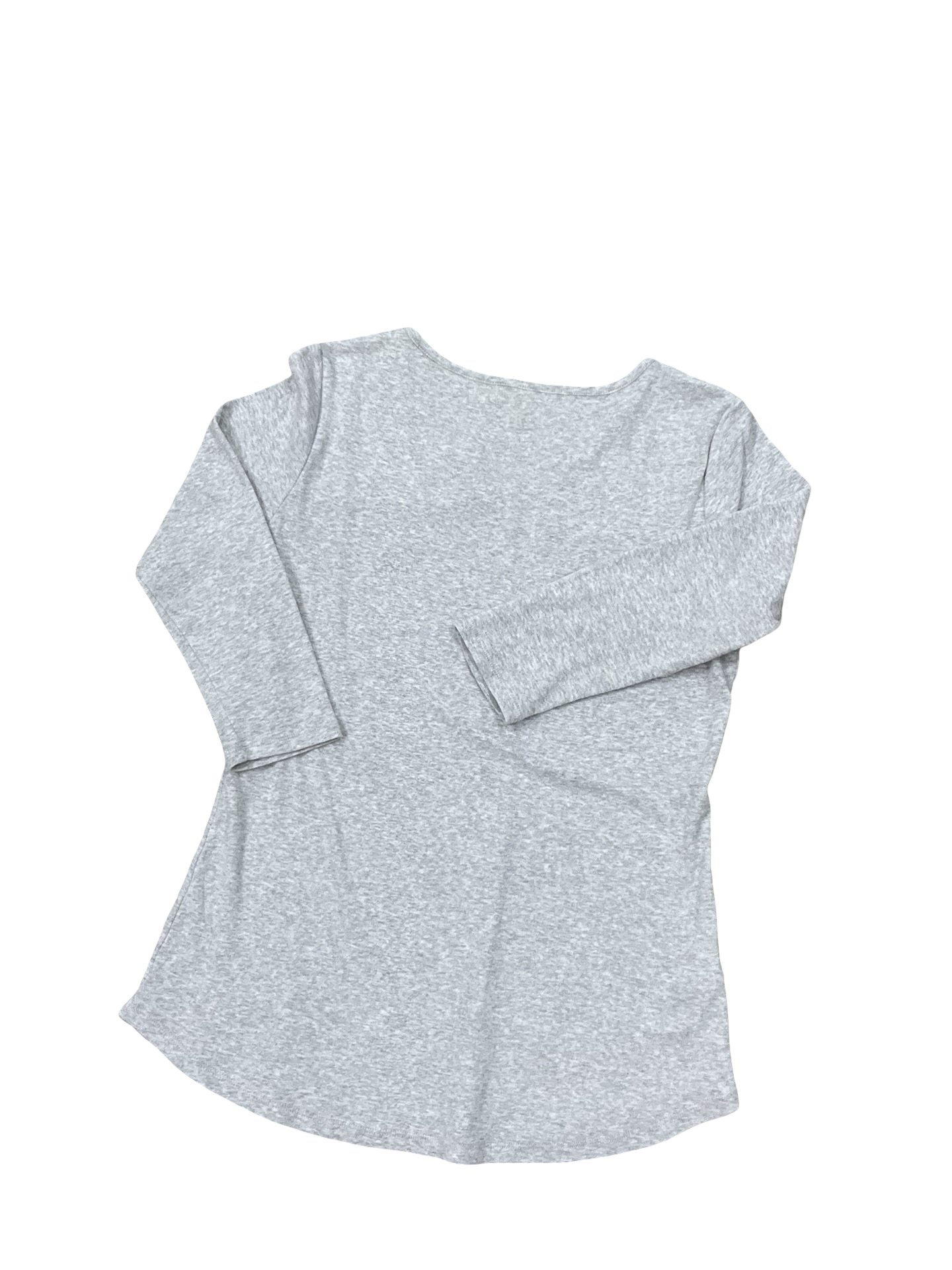 Top 3/4 Sleeve Basic By Eddie Bauer In Grey, Size:L