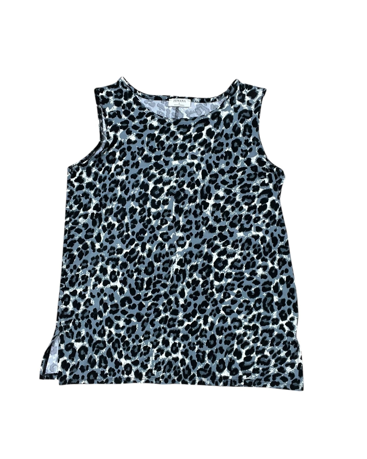 Top Sleeveless By Zenana In Animal Print, Size:L