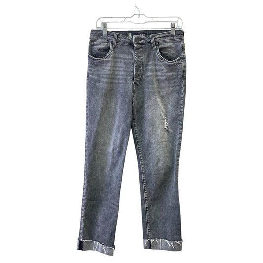 Jeans Straight By Kut In Grey Denim, Size:6L