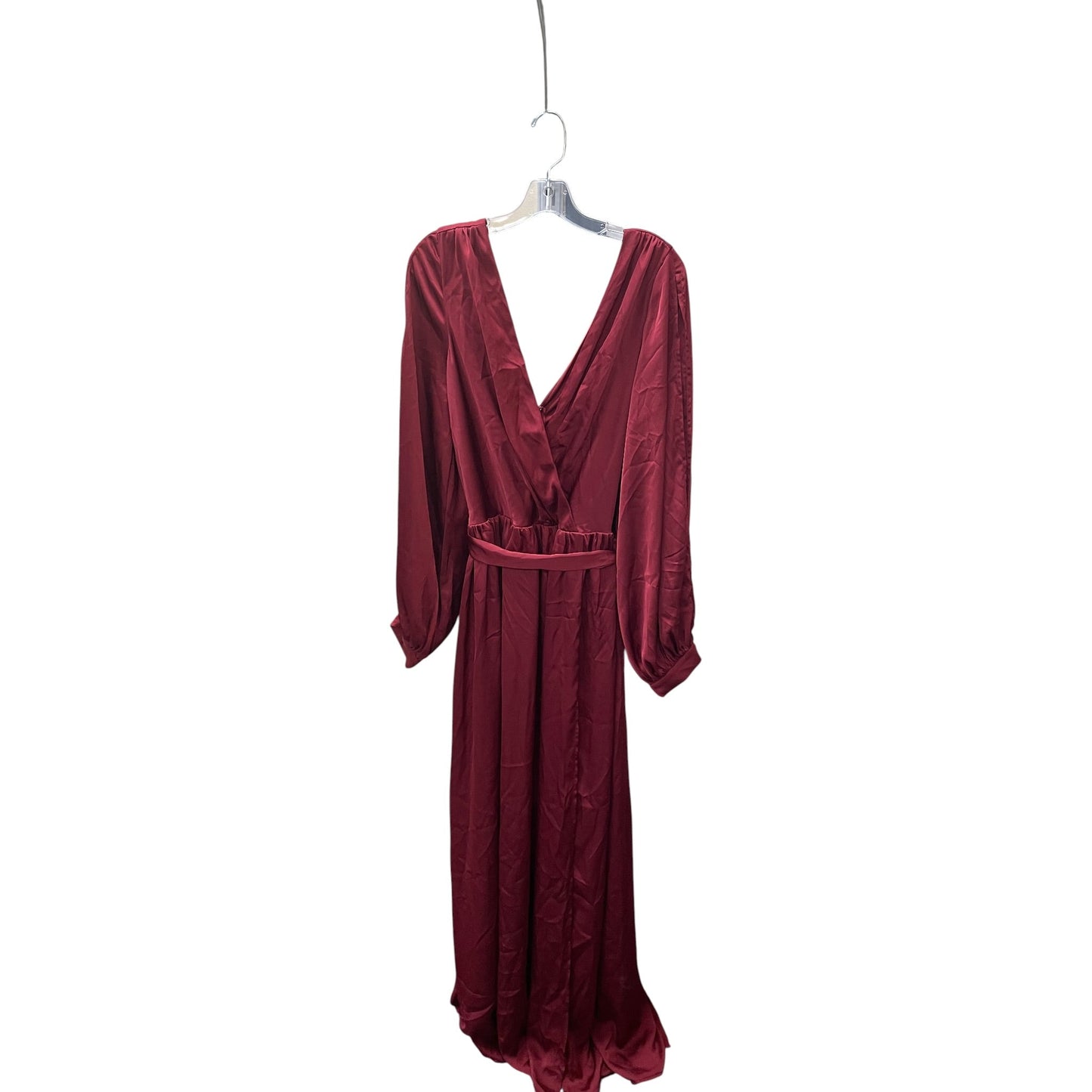 Dress Party Long By Fashion Nova In Maroon, Size:2X