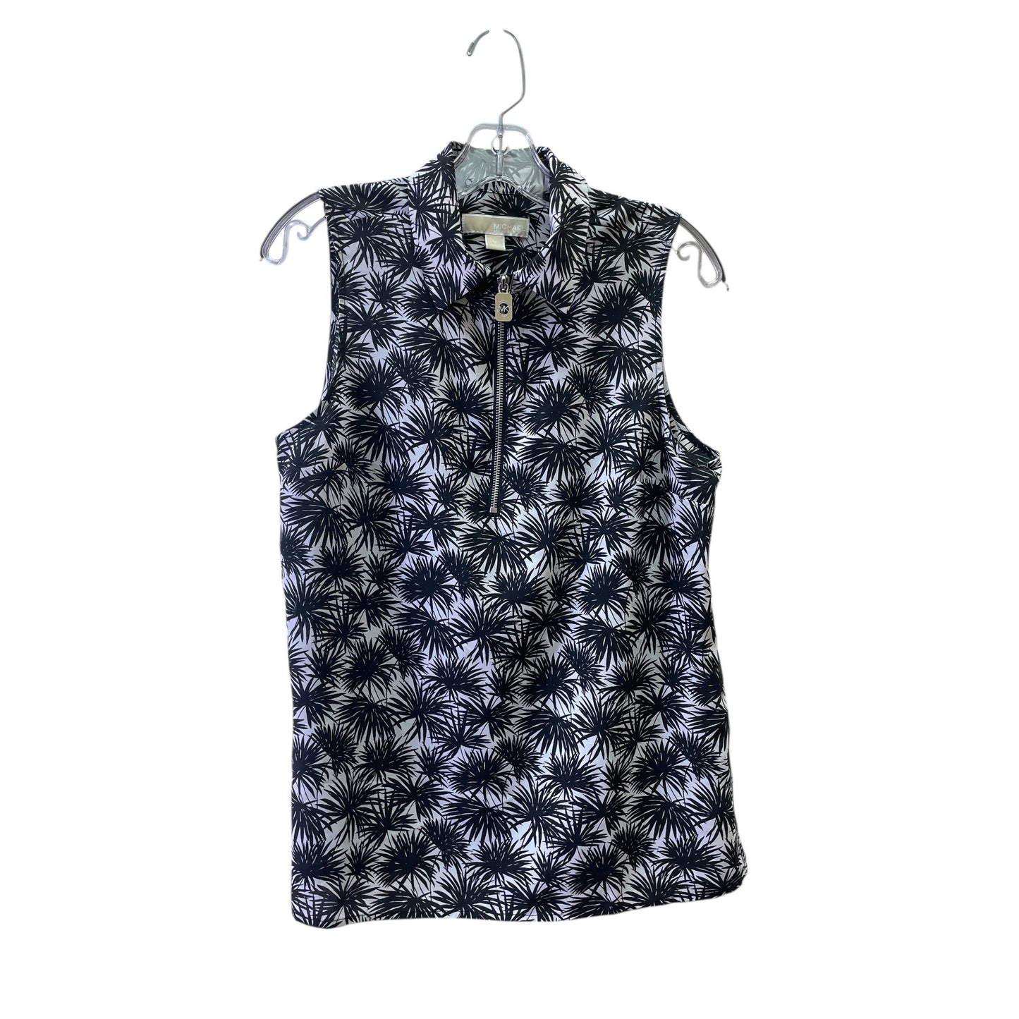 Top Sleeveless By Michael By Michael Kors In Black & White, Size:M