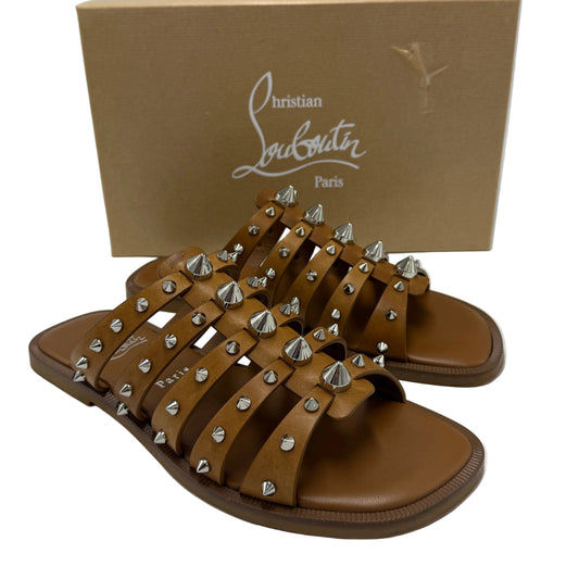 Christian Louboutin Charja Spiked Mule Luxury Sandal, Size: 7.5 (38)
