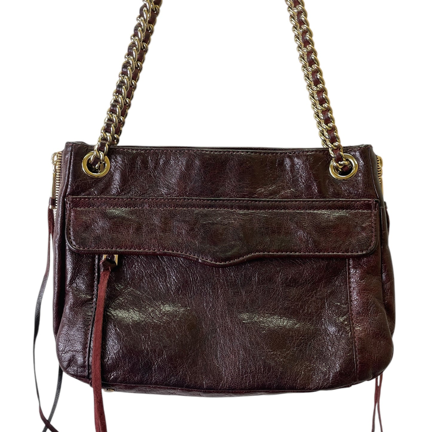 Crossbody Designer By Rebecca Minkoff In Maroon, Size:Medium