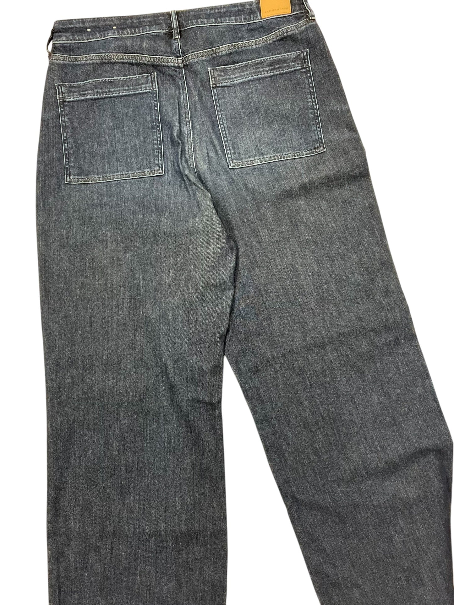 Jeans Wide Leg By American Eagle In Blue Denim, Size:16L