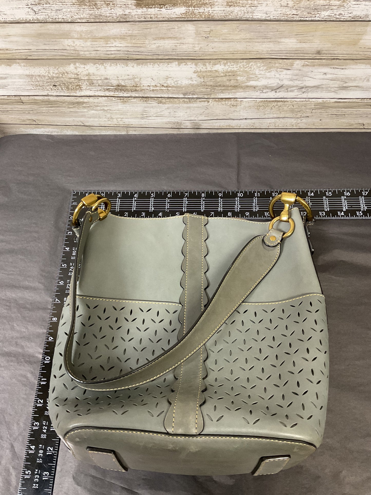 Tote Designer By Frye In Grey, Size:Medium