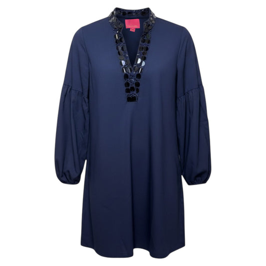 Shea Stretch Dress Designer By Lilly Pulitzer In True Navy, Size: 12