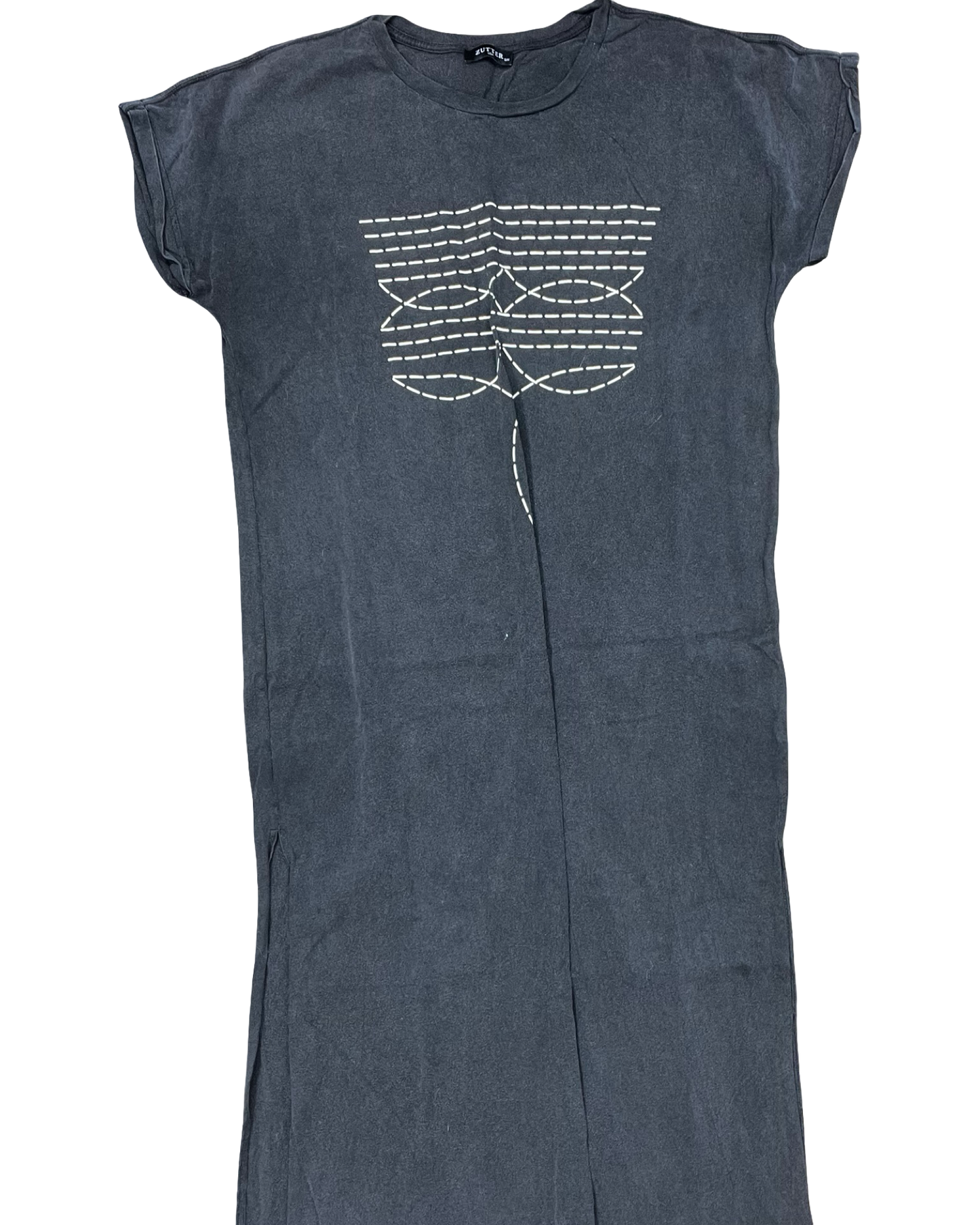 Dress Casual Maxi By Zutter In Grey, Size:M