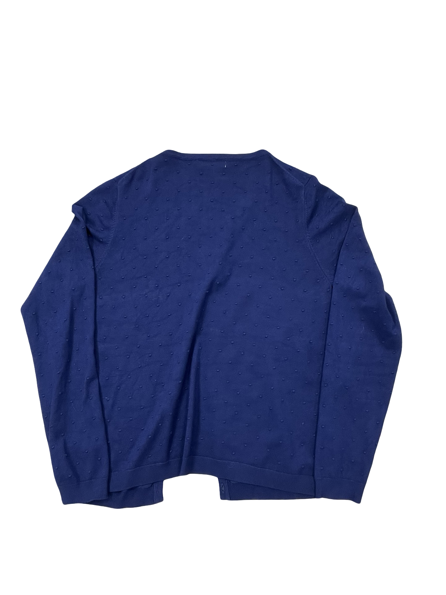 Cardigan By Joan Vass In Blue, Size:Xl