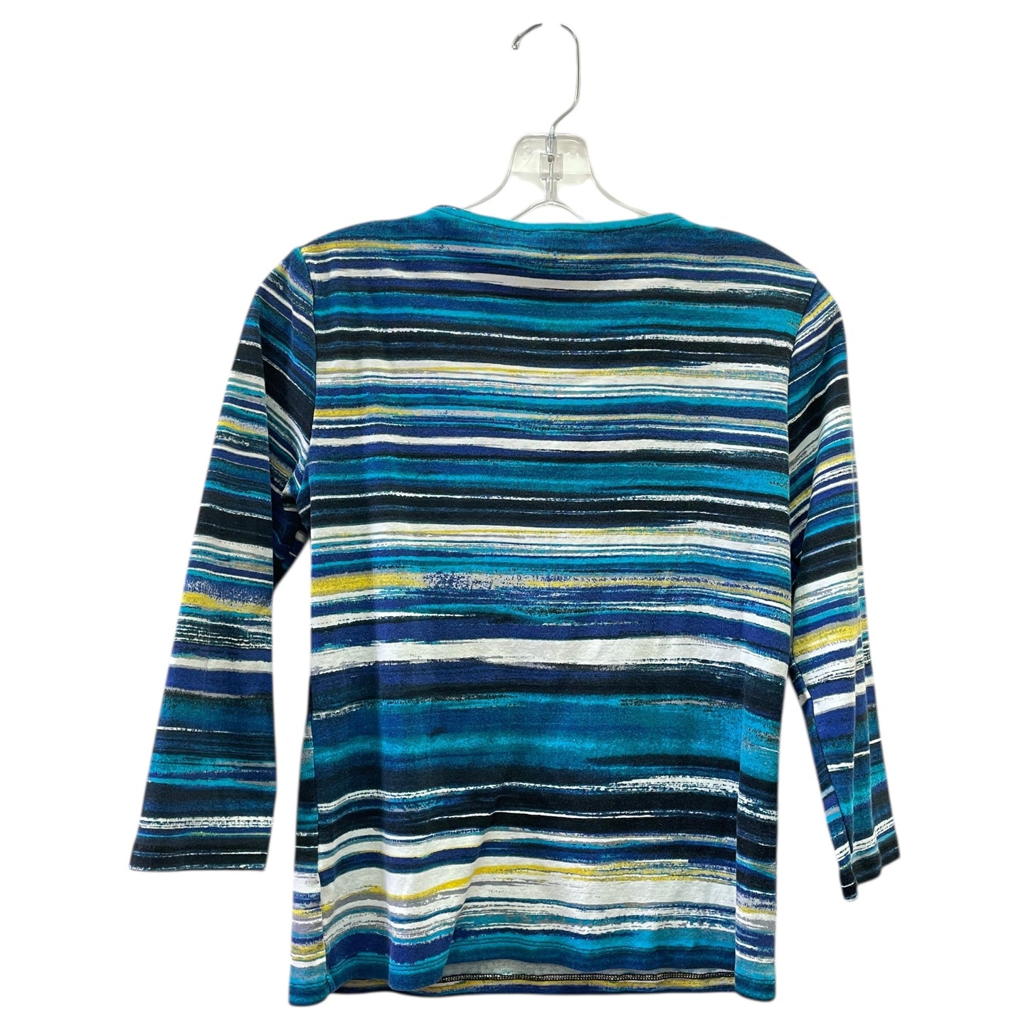 Top Ls By Rafaella In Blue & White, Size:M