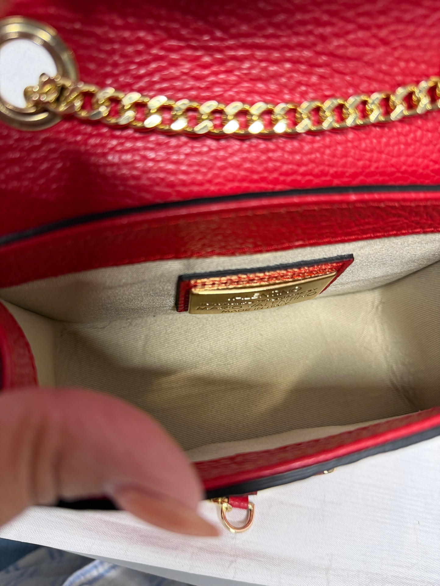 Crossbody Designer By Valentino-Mario In Red, Size:Small