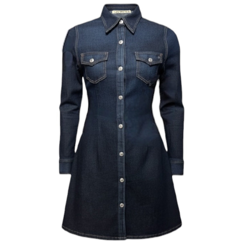 Pixie Denim Shirtdress By Alexa Chung For Adriano Goldschmied In Blue Denim, Size: M