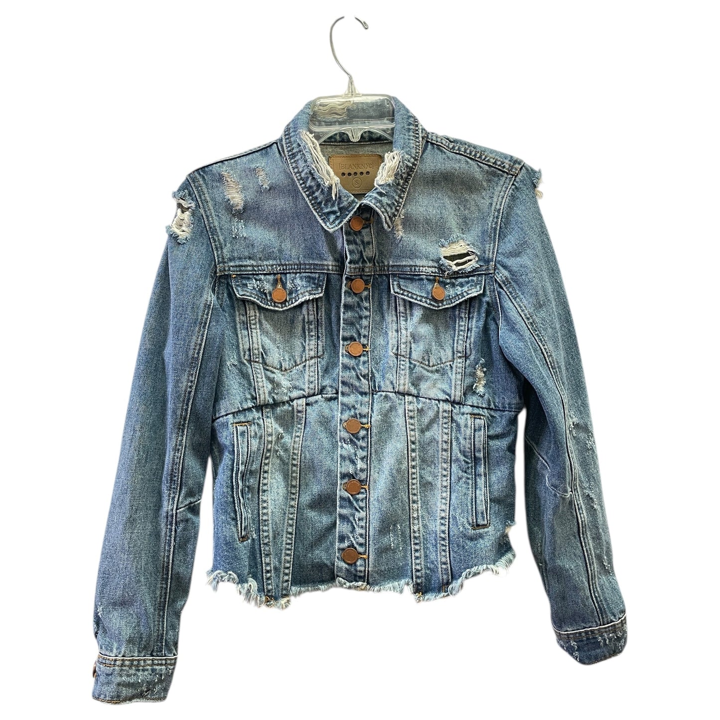 Jacket Denim By Blanknyc In Blue Denim, Size:S