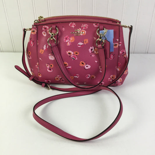 Crossbody Designer By Coach In Pink, Size:Medium