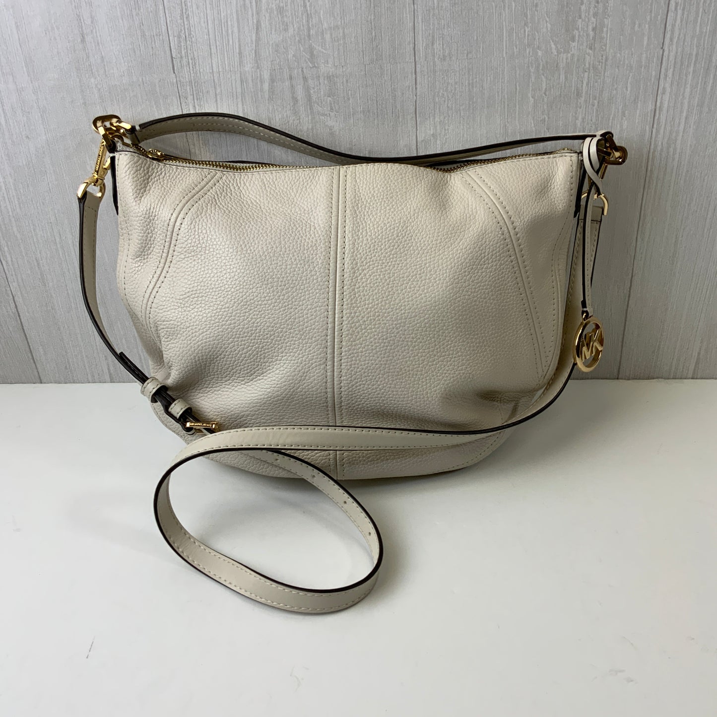 Handbag Designer By Michael Kors In Taupe, Size:Large