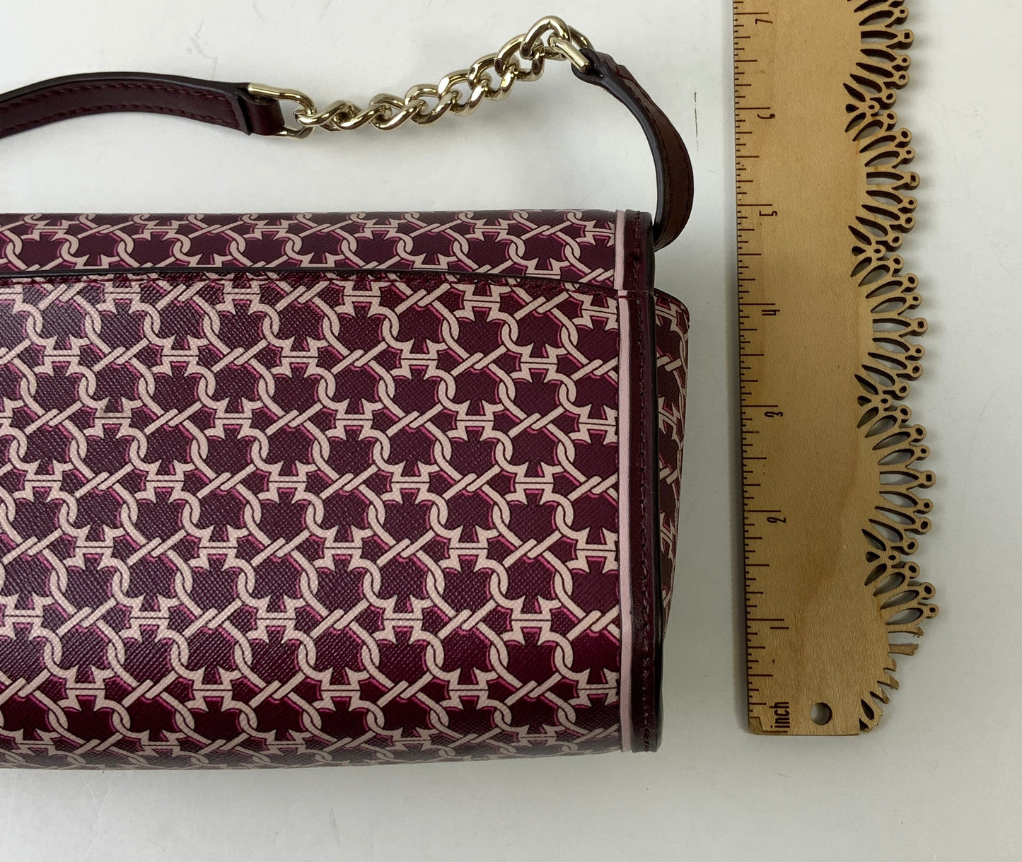 Crossbody Designer By Kate Spade In Maroon, Size:Small