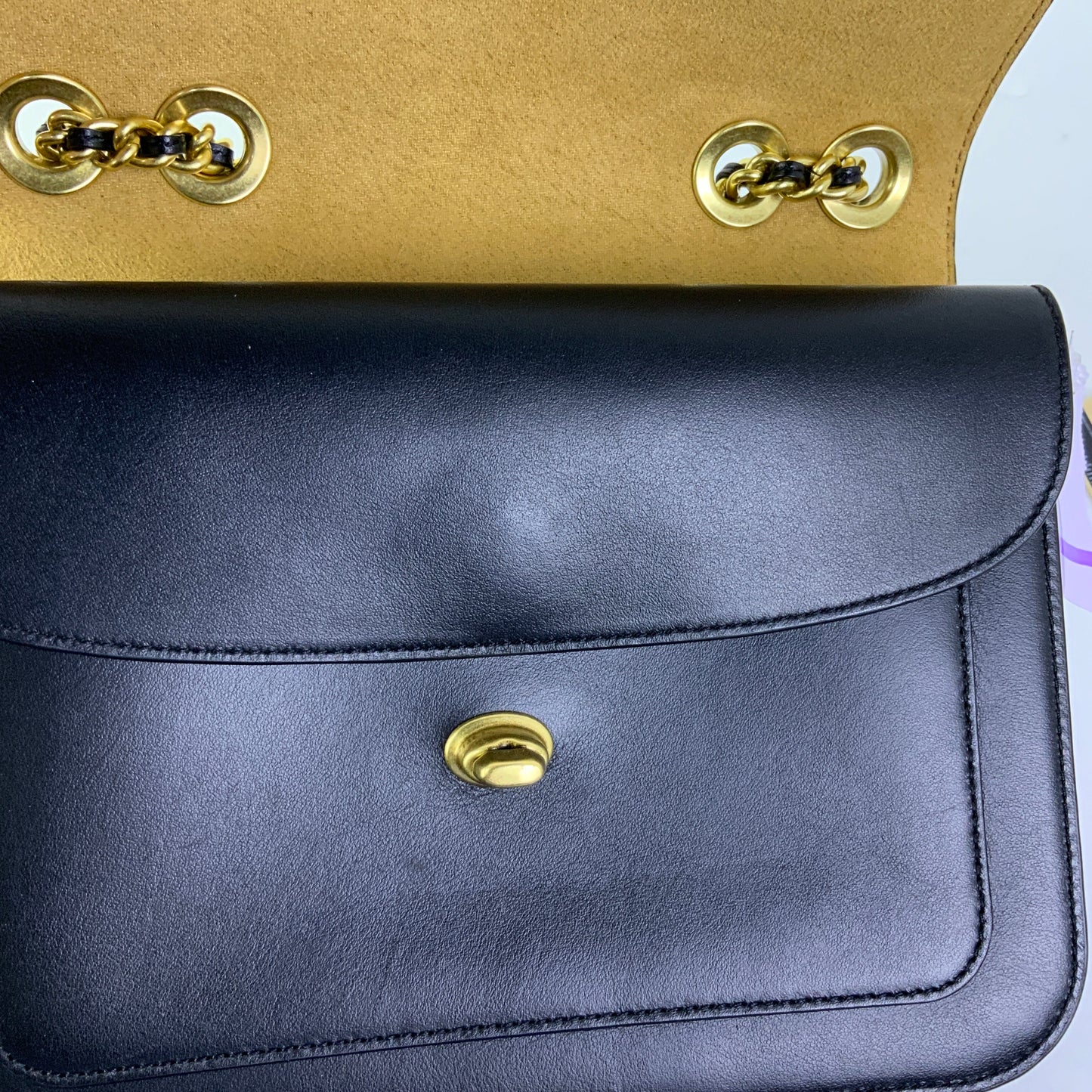 Handbag Designer By Coach In Black, Size:Medium