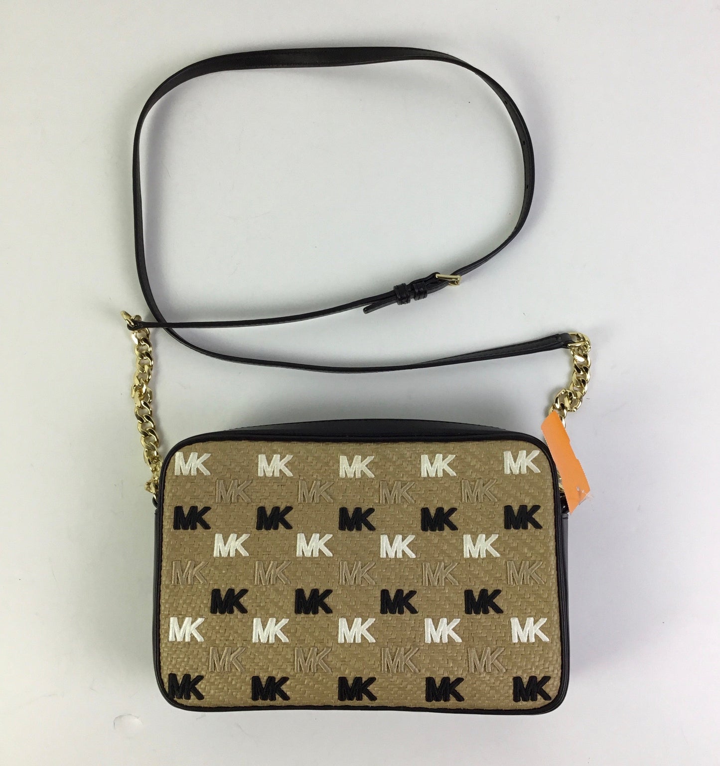 Crossbody Designer By Michael Kors In Black & Brown, Size:Medium