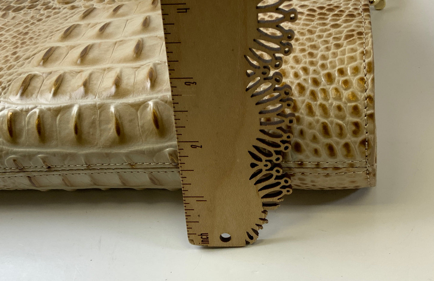 Crossbody Designer By Brahmin In Tan, Size:Small