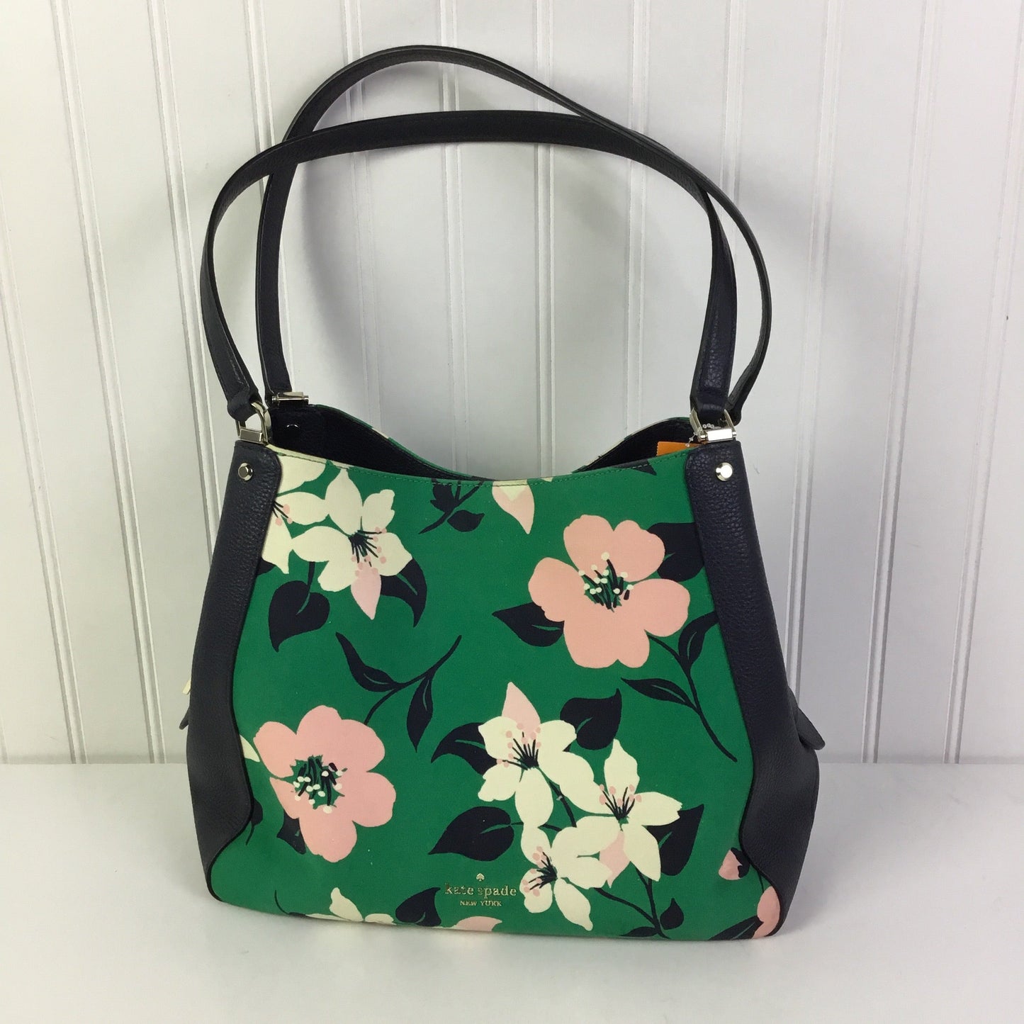 Handbag Designer By Kate Spade In Blue & Green, Size:Medium