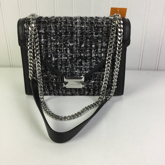 Crossbody Designer By Michael Kors In Black & Grey, Size:Small