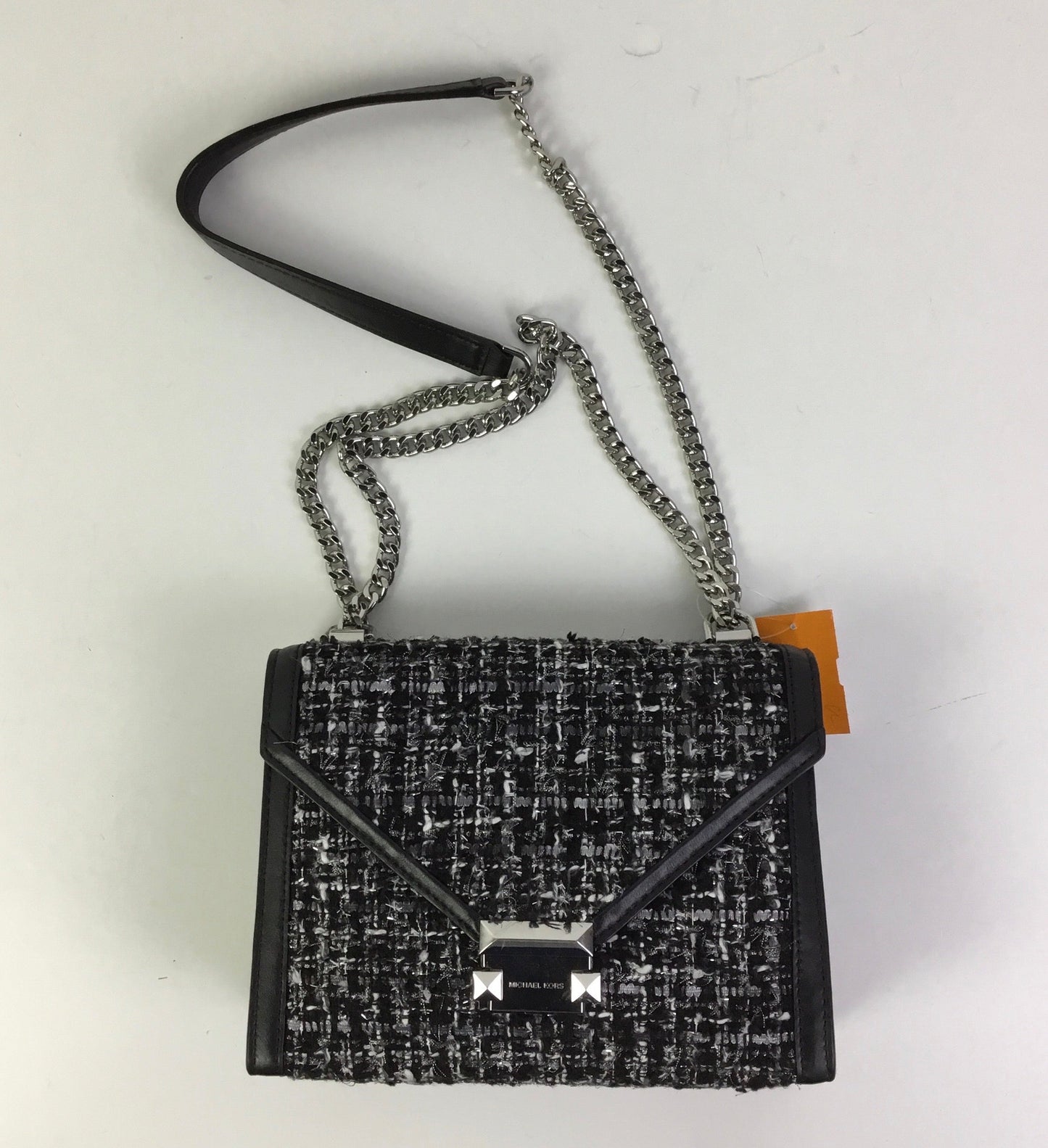 Crossbody Designer By Michael Kors In Black & Grey, Size:Small