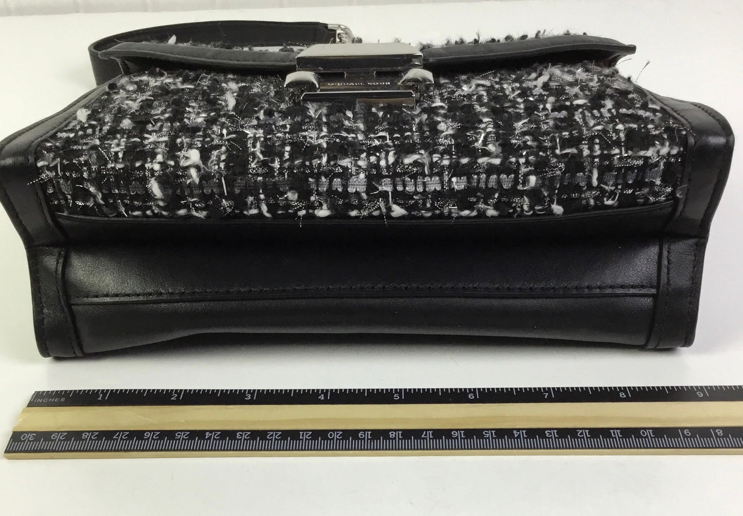 Crossbody Designer By Michael Kors In Black & Grey, Size:Small