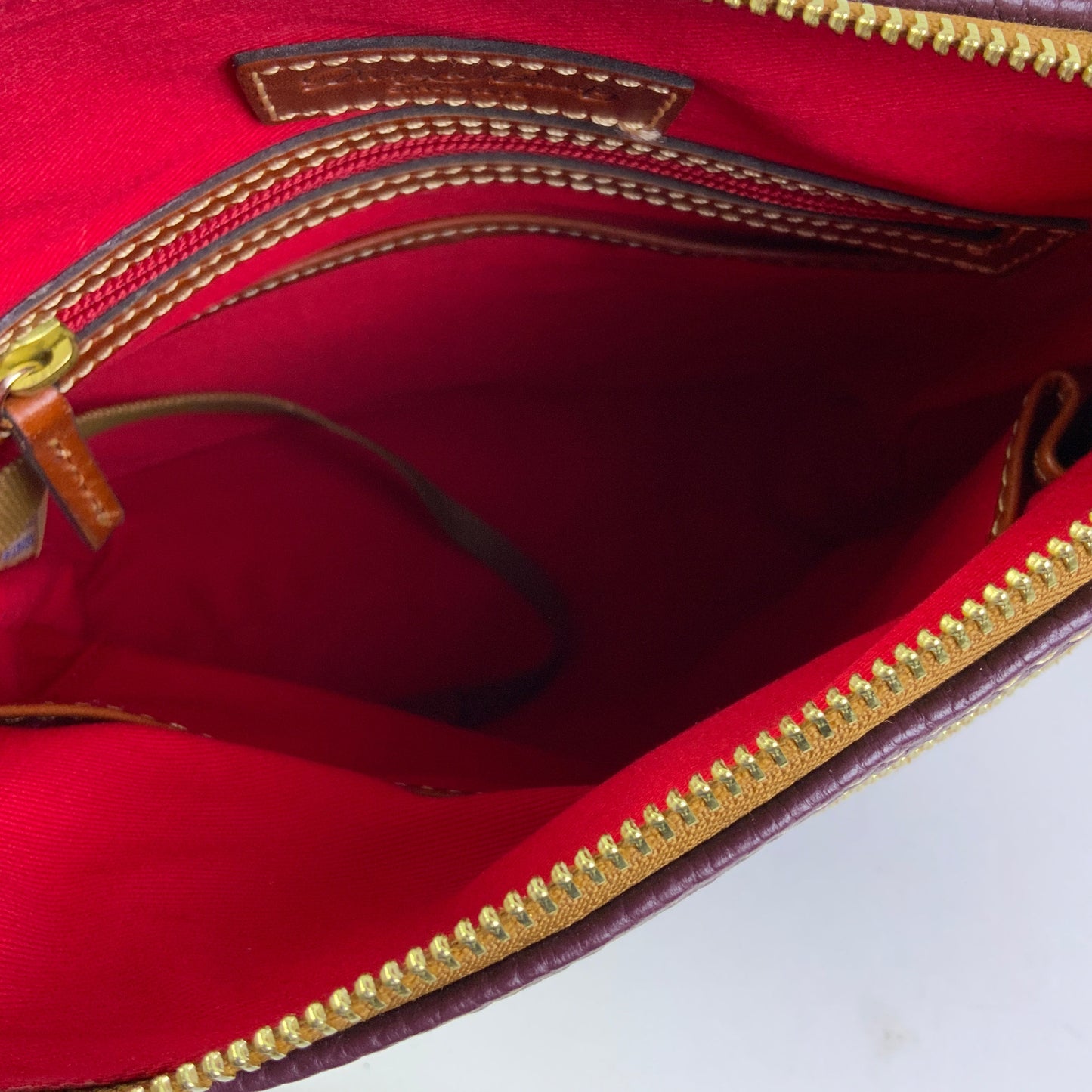 Crossbody Designer By Dooney And Bourke In Maroon, Size:Medium