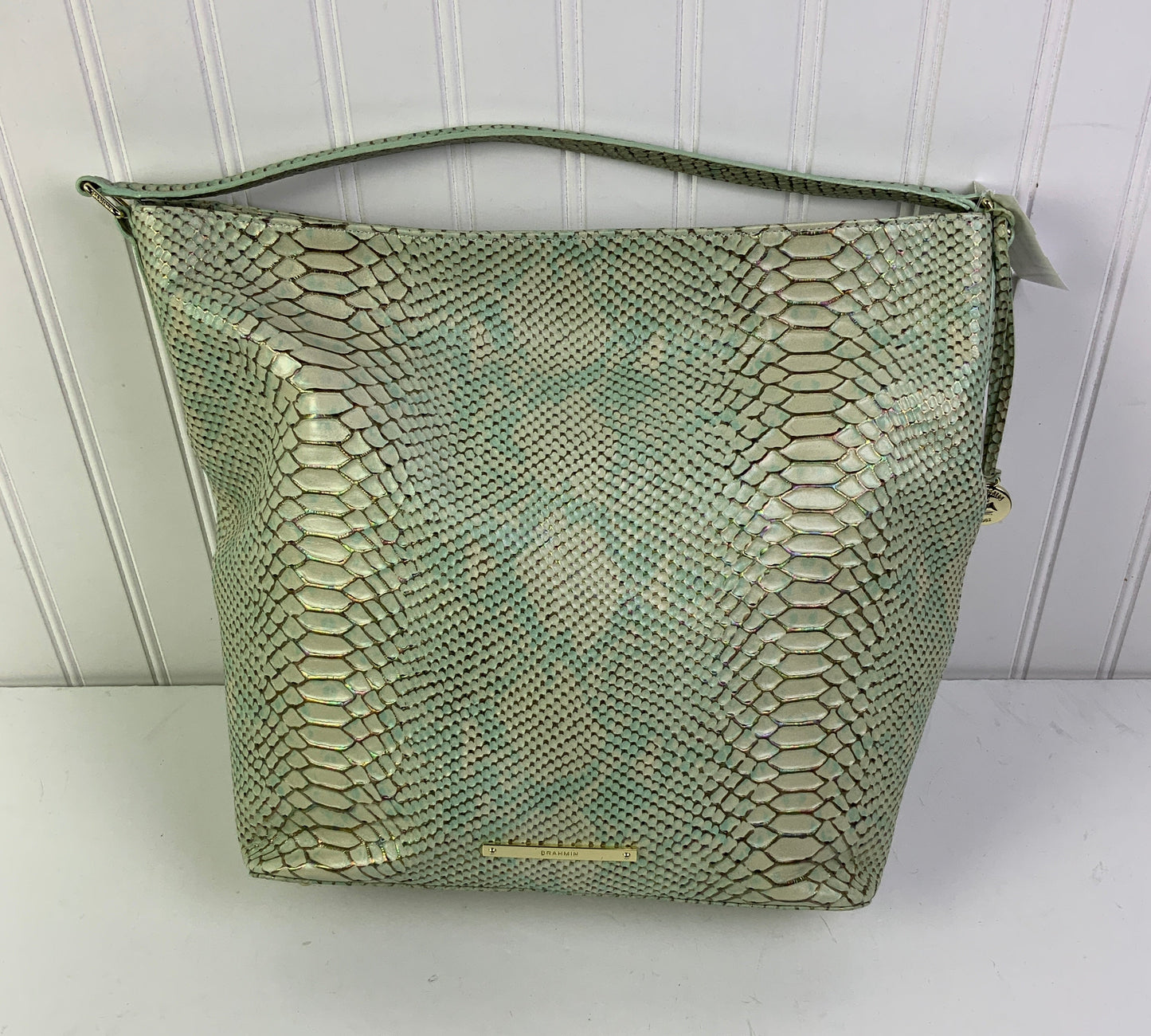 Handbag Designer By Brahmin In Aqua, Size:Large
