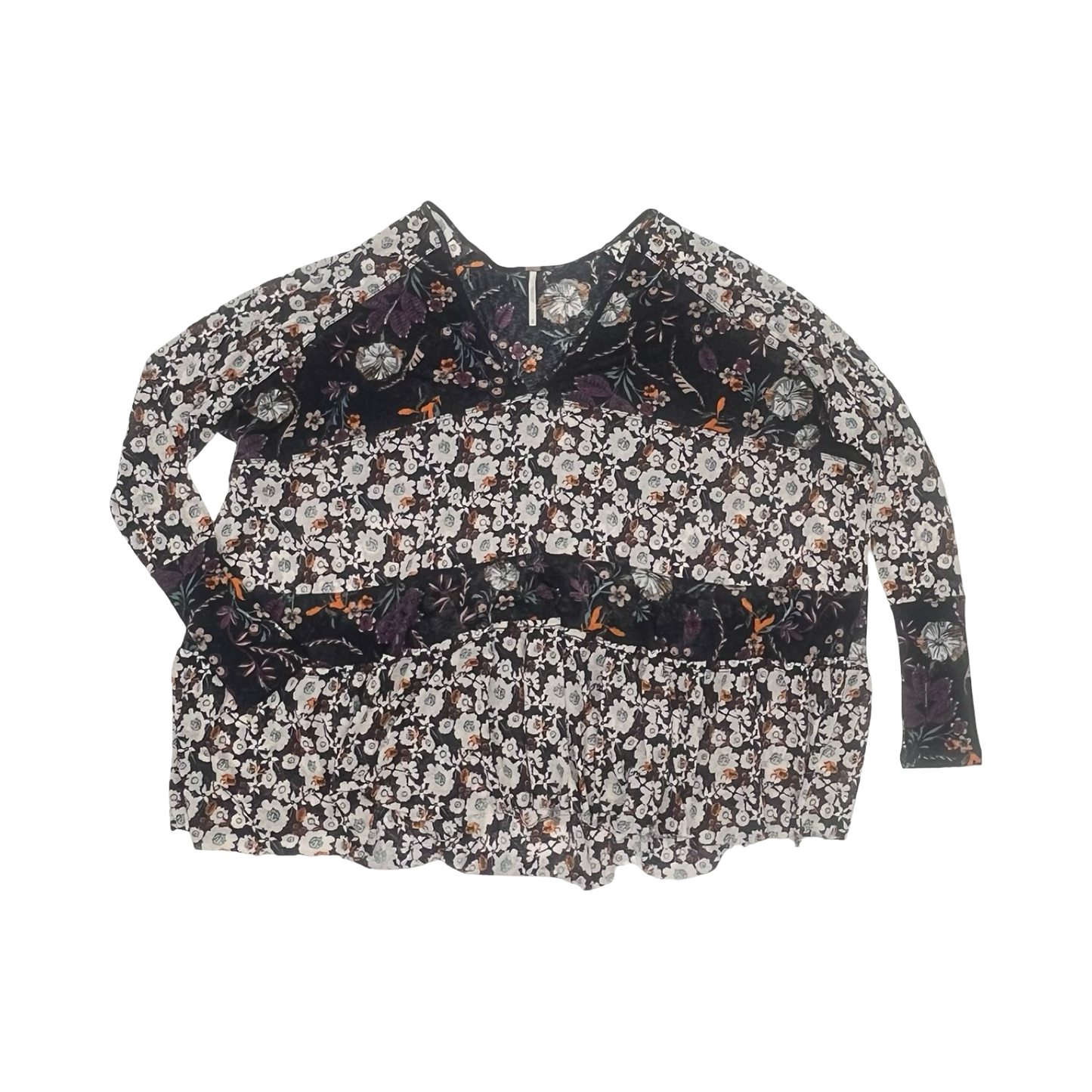 Blouse Ls By Free People In Purple & White, Size:Xs