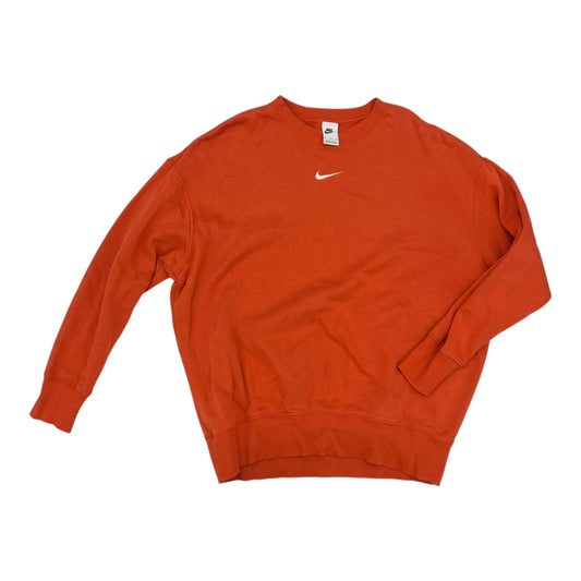 Athletic Sweatshirt Crewneck By Nike In Orange, Size:M