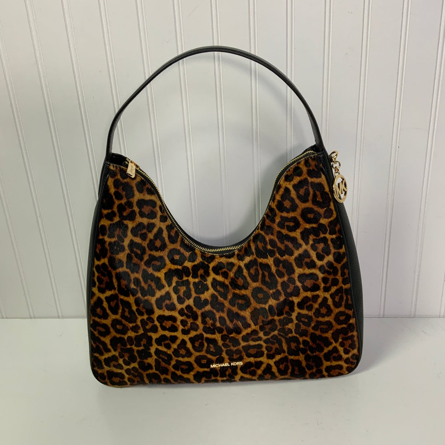 Handbag Designer By Michael Kors In Animal Print, Size:Large