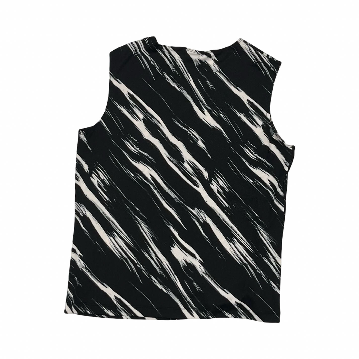 Blouse Sleeveless By Laura Ashley In Black & White, Size:S