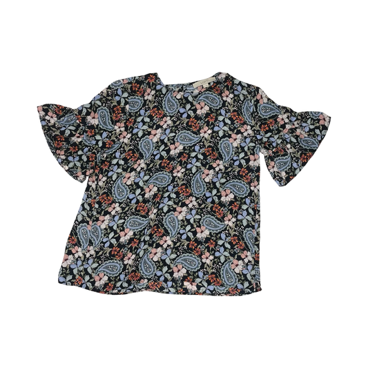 Blouse Ss By Loft In Black, Size:Xs