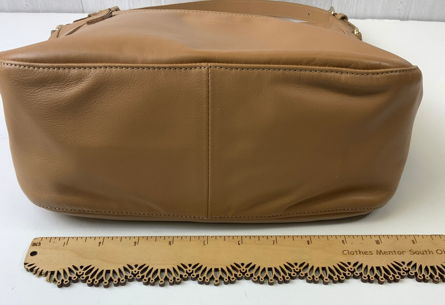 Handbag Designer By Longchamp In Tan, Size:Large