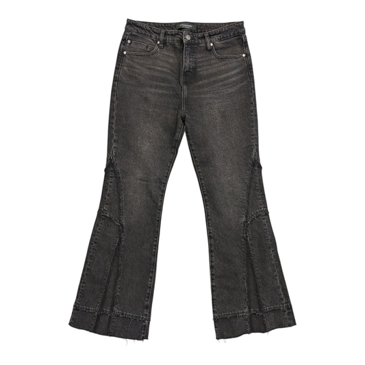 Jeans Flared By Liverpool In Black Denim, Size:6
