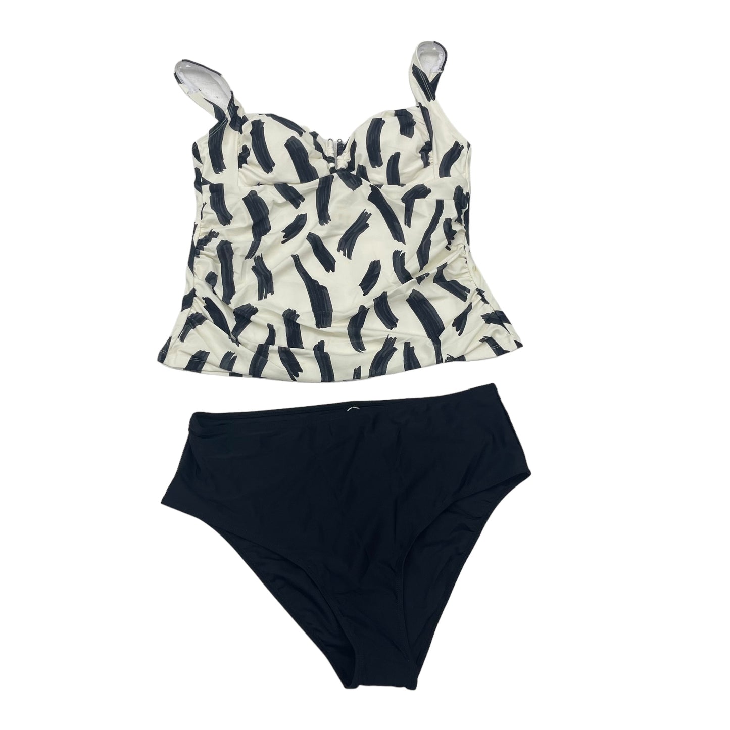 BLACK & WHITE SWIMSUIT 2PC by CUPSHE Size:XL