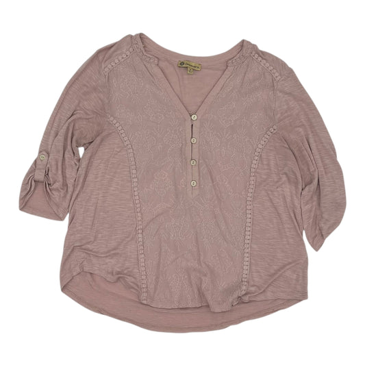Top 3/4 Sleeve By Democracy In Pink, Size:M