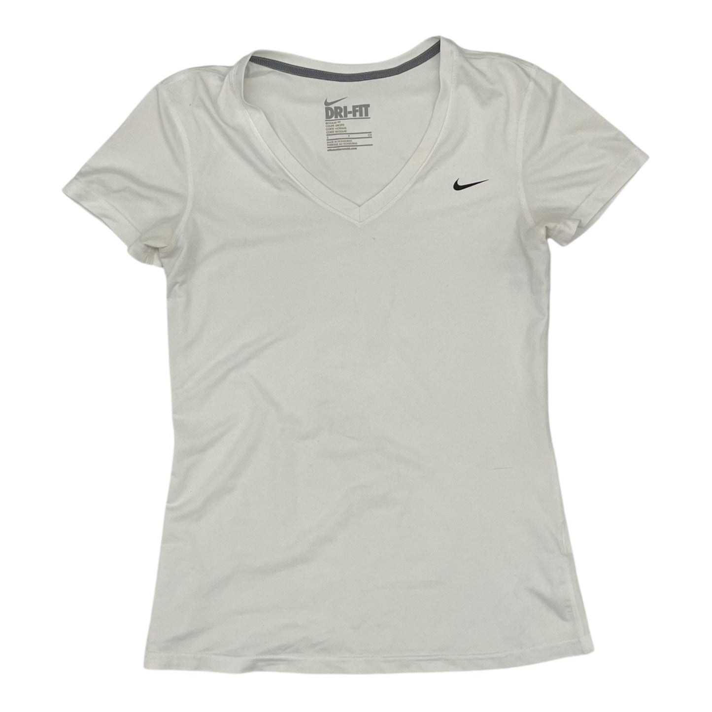 Athletic Top Ss By Nike In White, Size:S